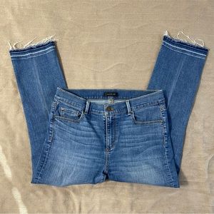 ann taylor kick crop modern fit mid/high rise straight leg jeans